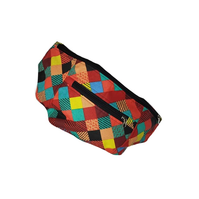 Pochete Banana Acquablock Geométrico Colorido