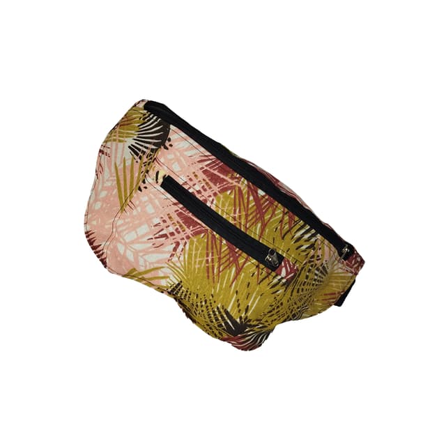 Pochete Banana Acquablock Floral Amarelo Mostarda