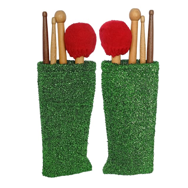 Porta Baqueta Lurex Esponja Verde