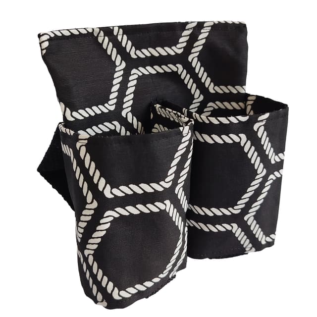 Pochete Porta-Bebida Acquablock Geométrica Preta e Branca