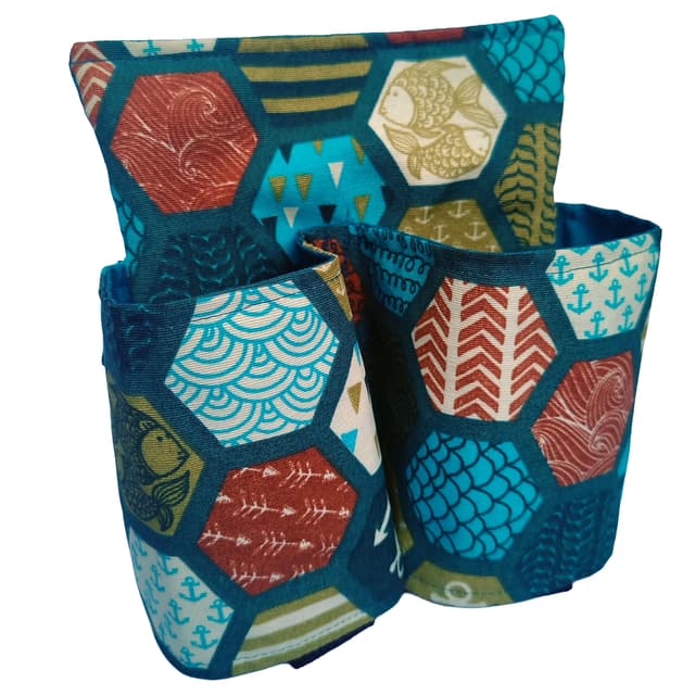 Pochete Porta-Bebida Acquablock BICOLOR Geométrico Verde